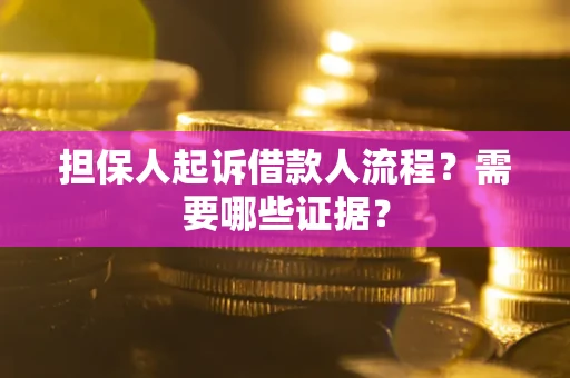 北京担保人起诉借款人流程?需要哪些证据? 北京担保人起诉借款人流程?需要哪些证据?
