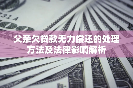 北京父亲欠贷款无力偿还的处理方法及法律影响解析